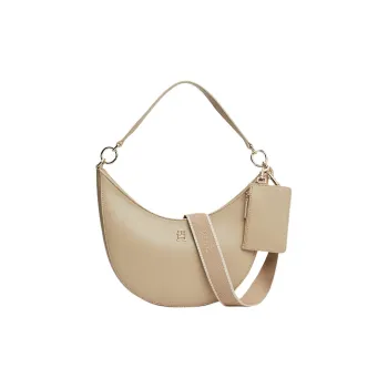 Tommy Hilfiger Polyurethane Handbag Shoulder Bag Crossbody Bag Regular Women's Beige