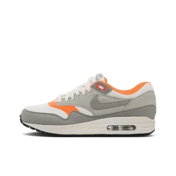 Nike Air Max 1 Anti-Slip Wear-Resistant Low-Top Casual Shoes Men's Gray White Orange