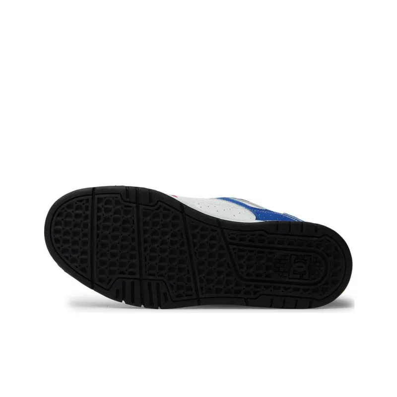 DC Shoes Low Top Skateboard Shoes Men's White/Red/Blue-5
