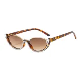 638 Rhinestone-Embellished Speckled Frame with Tea Brown Lens