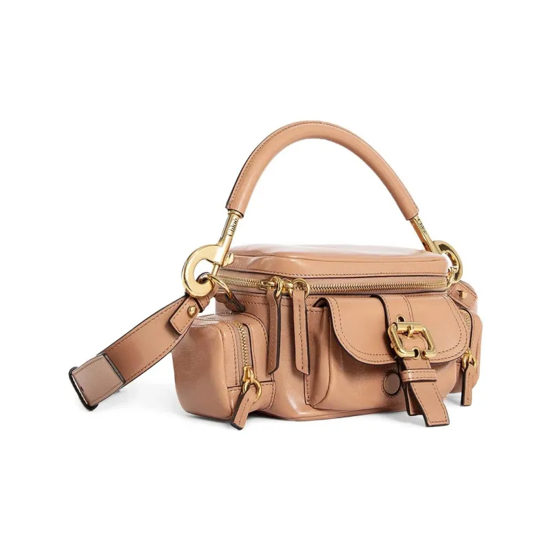 Chloe Cow Leather Portable Crossbody Bag, Shoulder Bag Women's Rose Pink-1