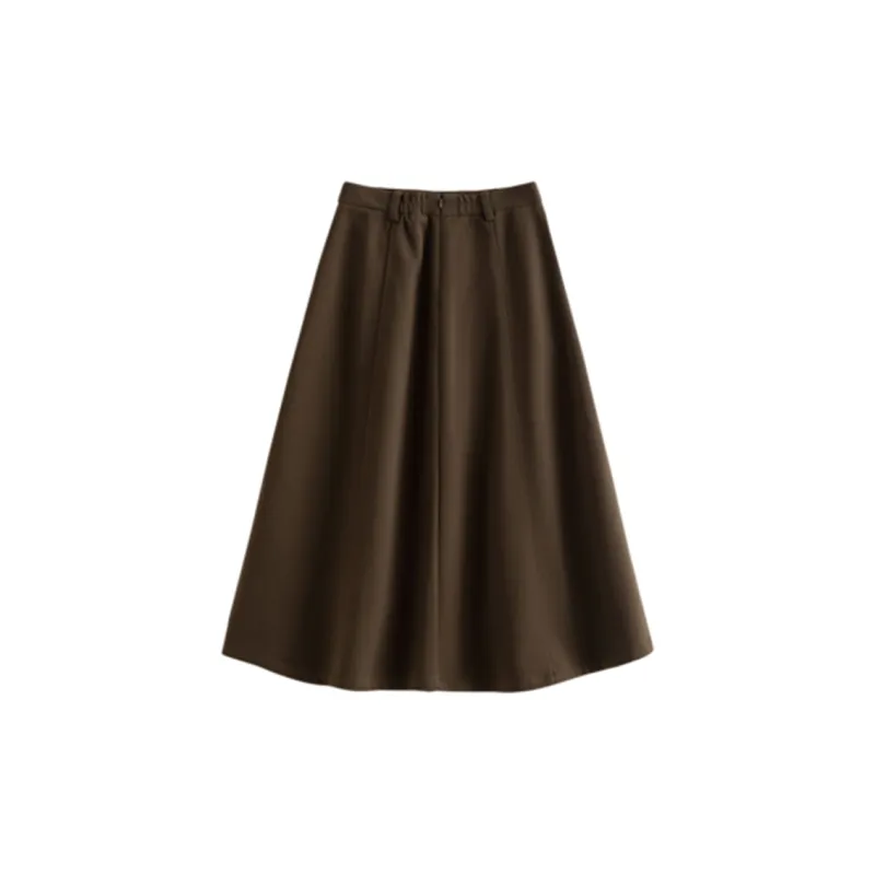Initial Language Casual Long Skirts Women's-13