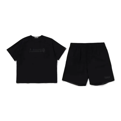 A BATHING APE Mastermind JAPAN Collaboration Fitness Sets Men Black