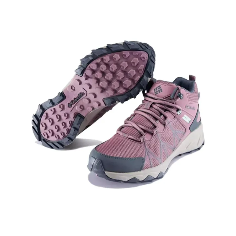 Columbia Peakfreak 2 Anti Slip Wear Resistant Mid Top Hiking Shoes Women's Pink-4