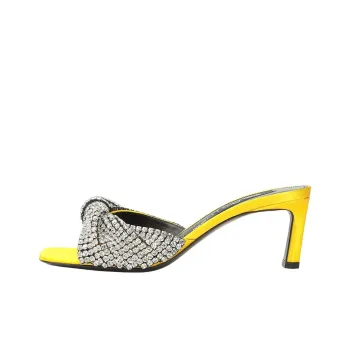 SERGIO ROSSI Slide Slippers 6cm Women's Yellow