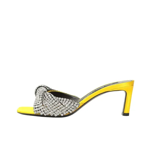 SERGIO ROSSI Slide Slippers 6cm Women's Yellow
