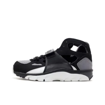 Nike Air Trainer Huarache Anti Slip Wear Resistant Mid Top Vintage Basketball Shoes Unisex Black