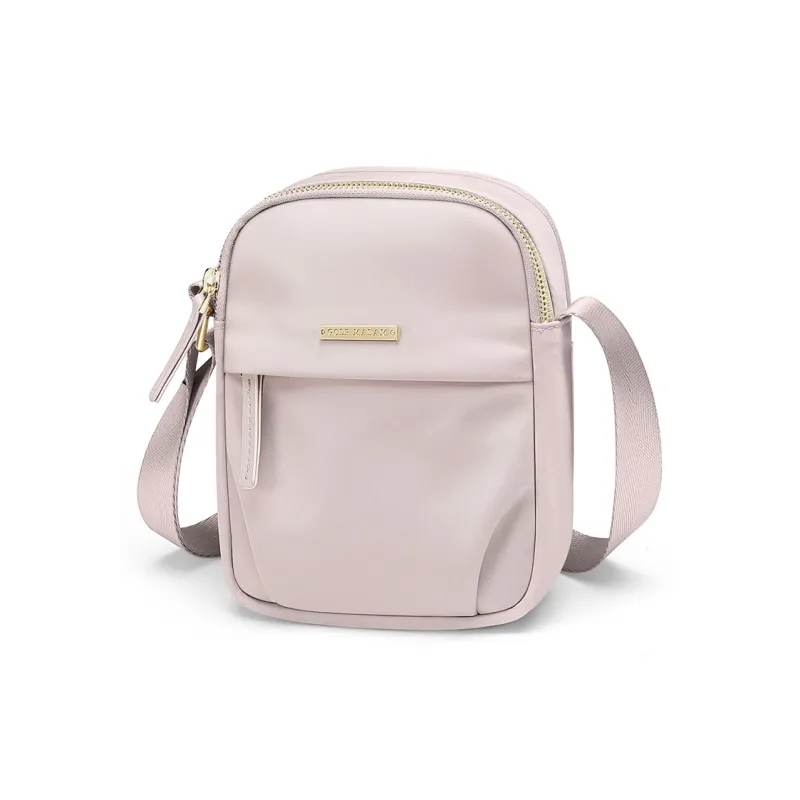GOLF Fabric Shoulder Bag Crossbody Bag Women's Apricot/Leather Pink/Elegant Black-4