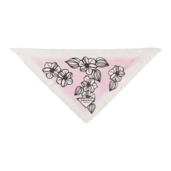 PRADA Camelia print Twill Scarf