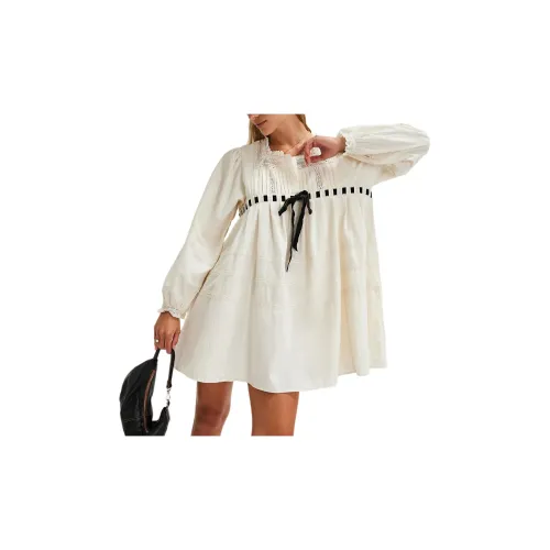 FREE PEOPLE Long-Sleeved Dresses Women's Vanilla