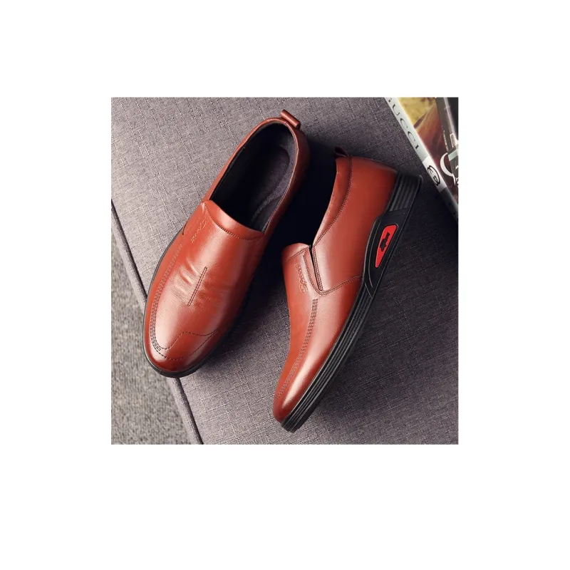 Lady's House Dress Shoes Men Low Top Black/Brown-6