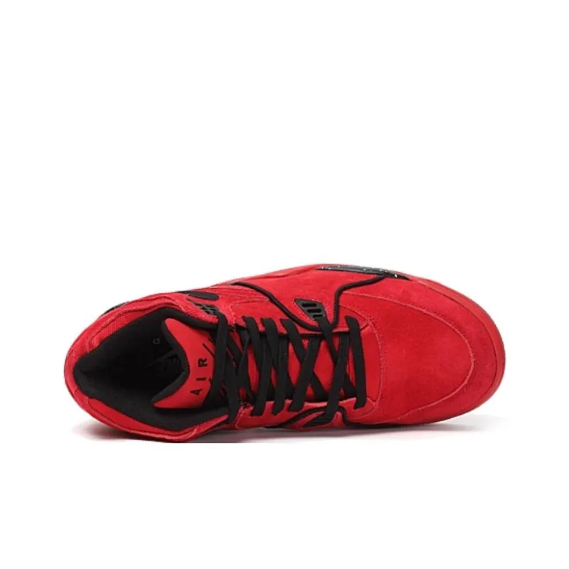 Nike Air Flight 89 Anti Slip Wear Resistant Mid Top Vintage Basketball Shoes Men's Red-2