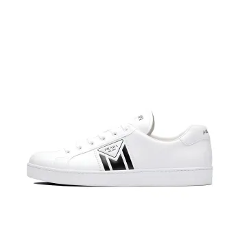 PRADA New Avenue Leather Low 'White Black'