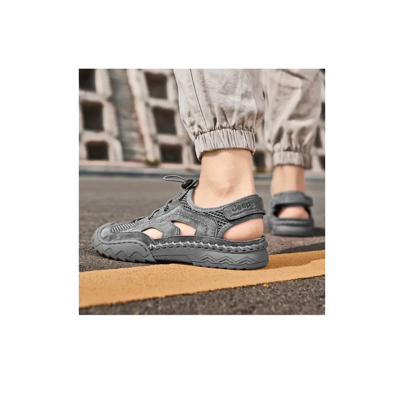 Jeep Breathable River Trekking Shoes Men's Gray-8