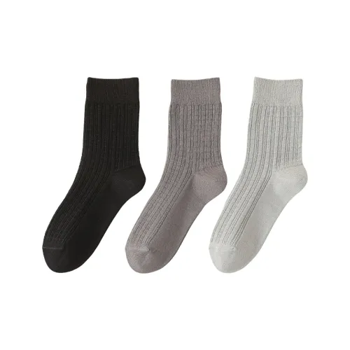 MIIOW Mid-Calf Socks Men's 3 Pack