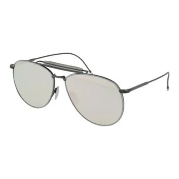 THOM BROWNE· Titanium Alloy Aviator Sunglasses Women's Gray