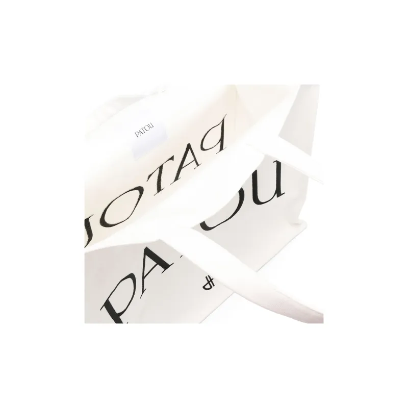 Patou Polyester One Shoulder Handbags Large Size Women's Ivory White-3