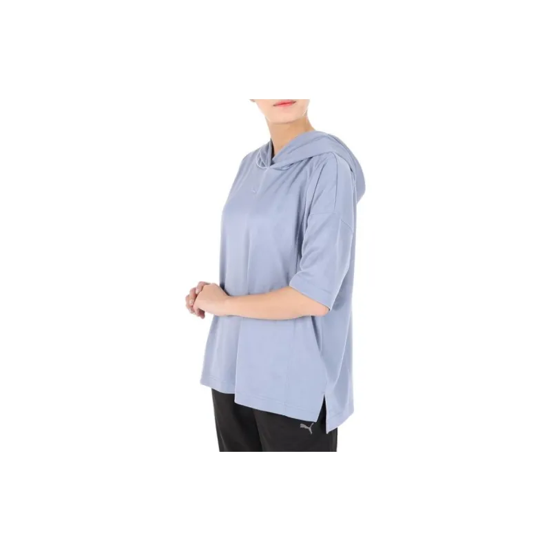 PUMA T-Shirts Women's Gray Blue-3
