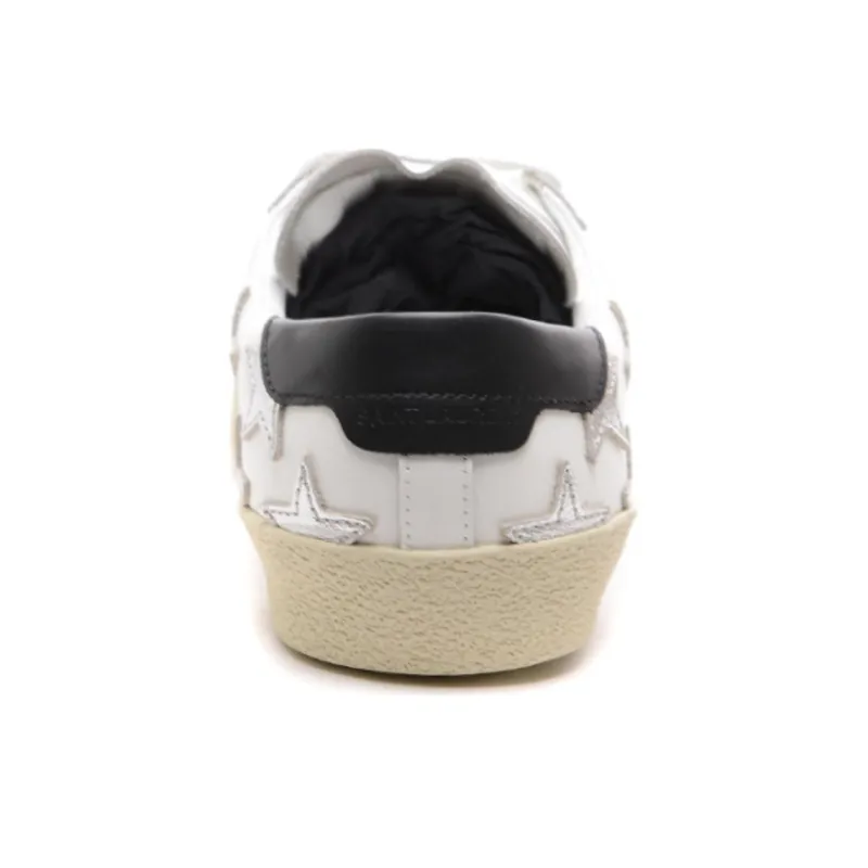 SAINT LAURENT Low Top Skateboard Shoes Women's White Silver-4