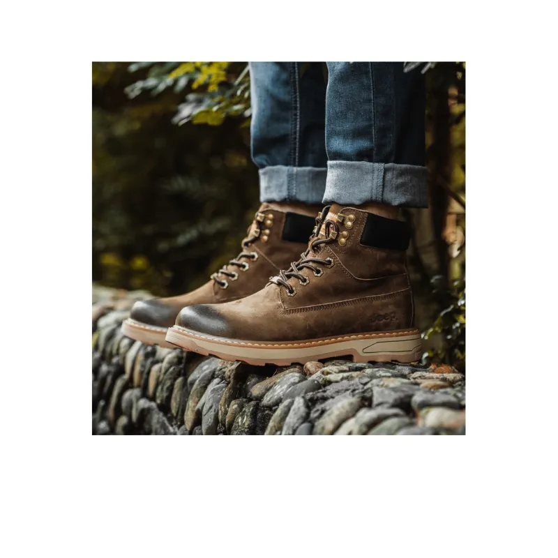 Jeep Fashion Sports Collection Short Martin Boot Men's Khaki-6