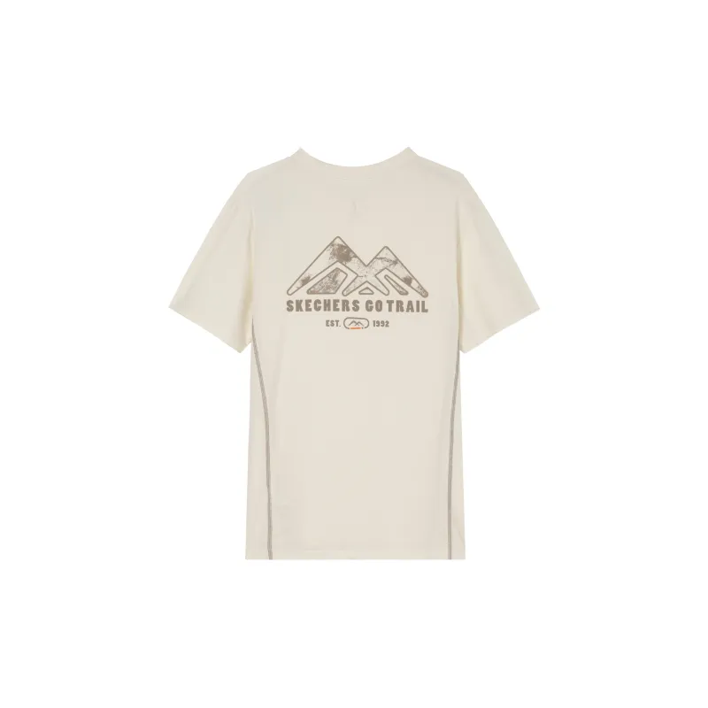 Skechers SS24 T-Shirt Men's Cream Beige White-1