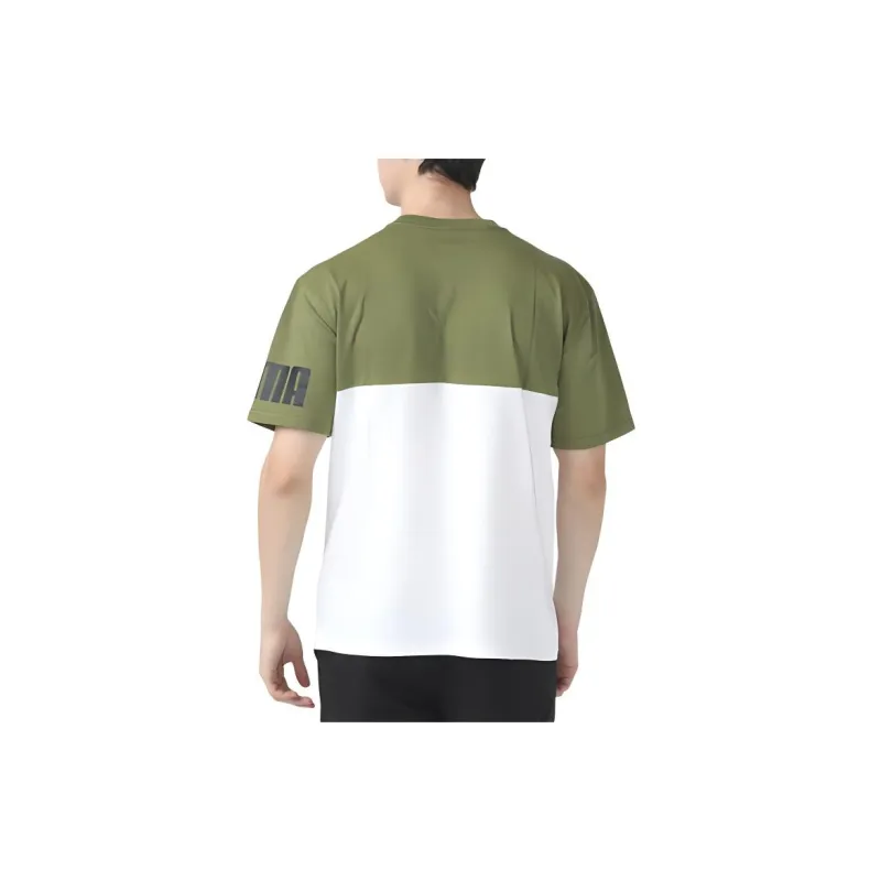 PUMA T-Shirts Men Olive Green-1