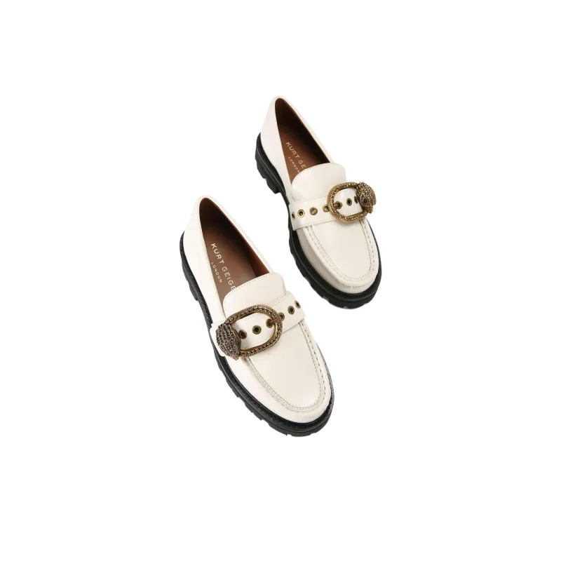 Kurt Geiger London Mayfair Chunky Loafers Women's White-3