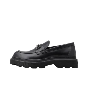 TOD'S T Plaque Tapered Toe Loafers