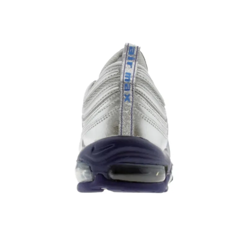 Nike Air Max 97 Slip Resistant Low Top Running Shoes Unisex Silver Blue-3