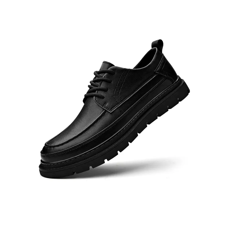 King Jinmai Men's Casual Shoes Men Low Top Black, Red Brown-1