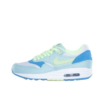Nike Air Max 1 Anti-Slip Wear-Resistant Low-Top Casual Shoes Unisex Blue Green