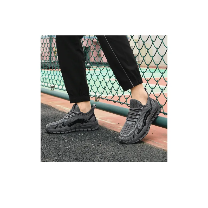 HLA Men's Shoes New Arrival Trendy Casual Shoes Breathable Mesh Flyknit Platform Wear-Resistant Athletic Shoes-15