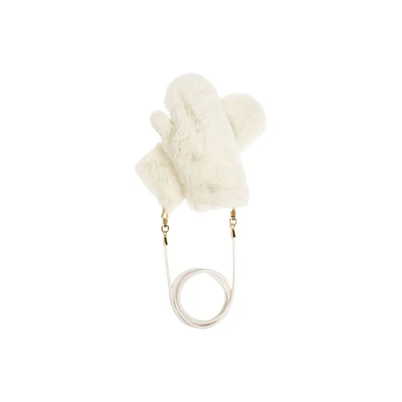MaxMara Ombrato Teddy Mittens-0