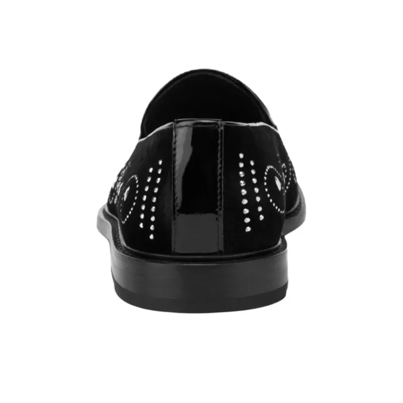MOSCHINO Round Toe Slip On Loafers-3
