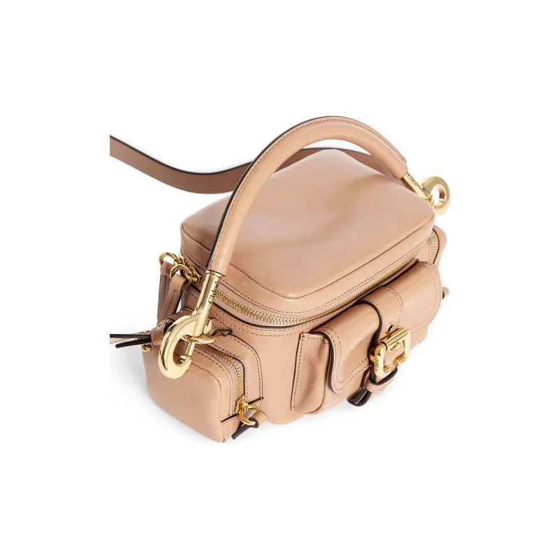 Chloe Cow Leather Portable Crossbody Bag, Shoulder Bag Women's Rose Pink-4