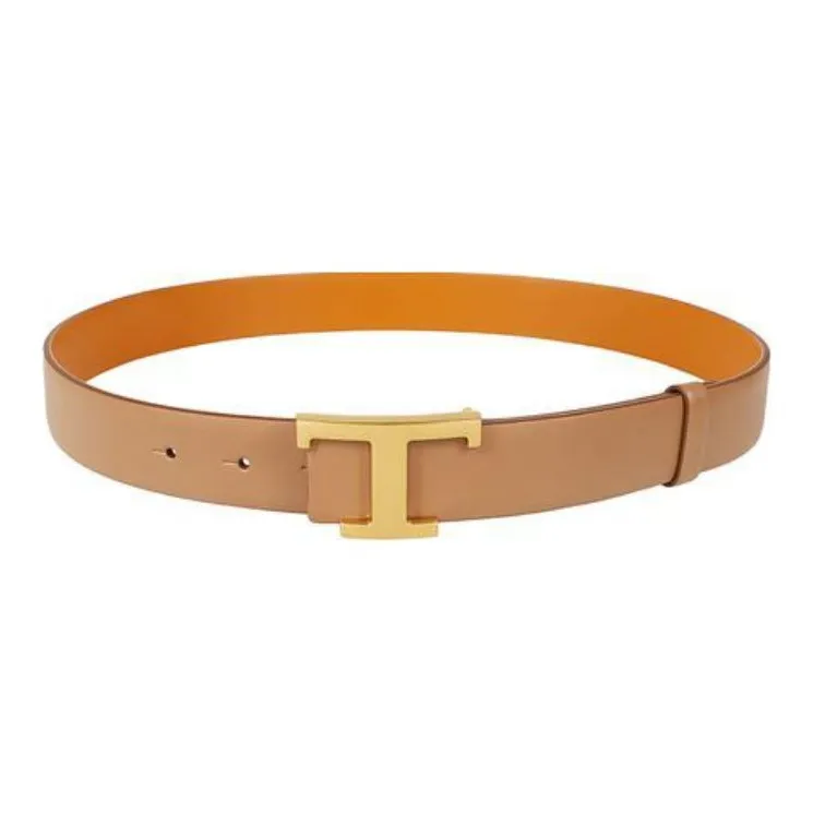 TOD'S T Timeless Logo Plaque Reversible Belt-0