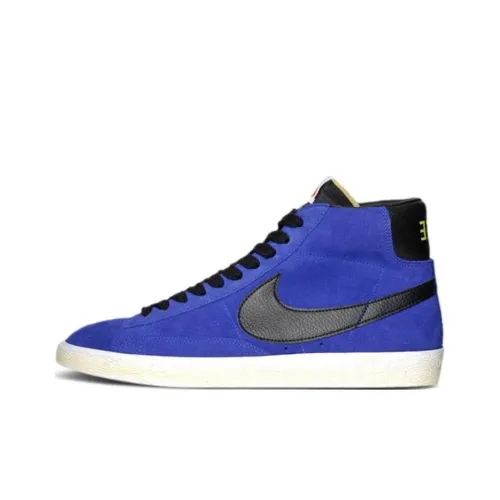 Nike Blazer Mid Skateboard Shoes Men Mid-Top Blue Black