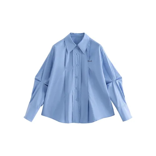 Initial language Shirts Women's Sky Blue