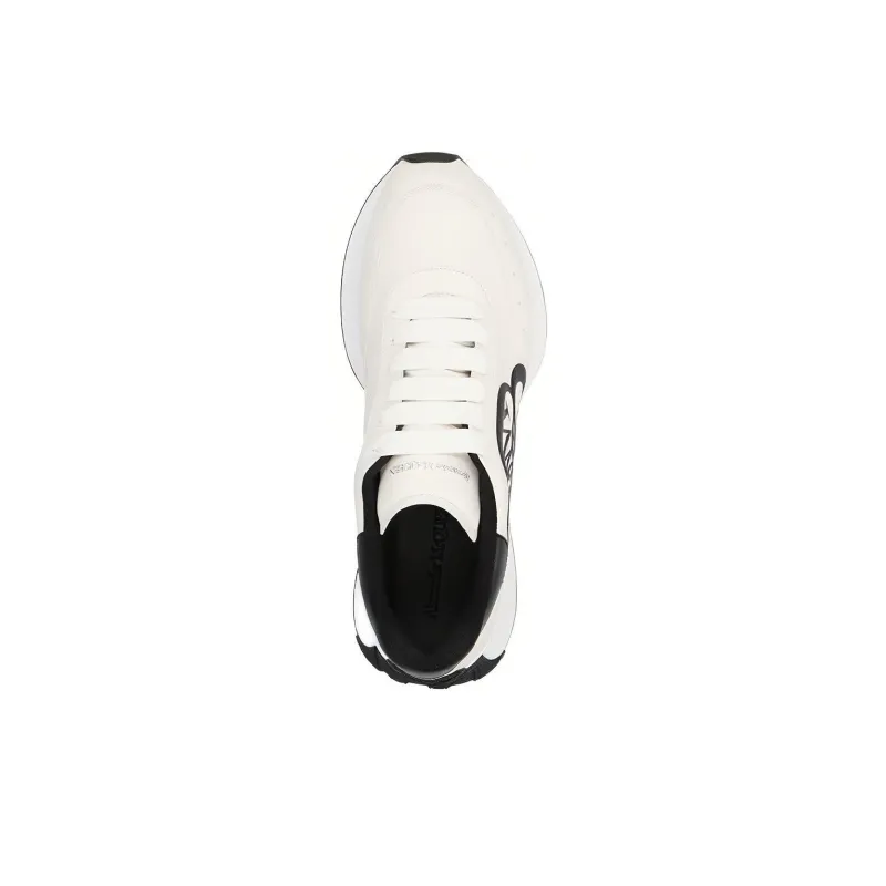 Alexander McQueen Sprint Runner White Black Crest-3