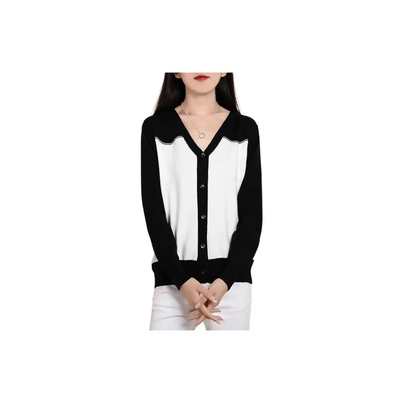 Fele.d Knitwear Women's Black & White-2