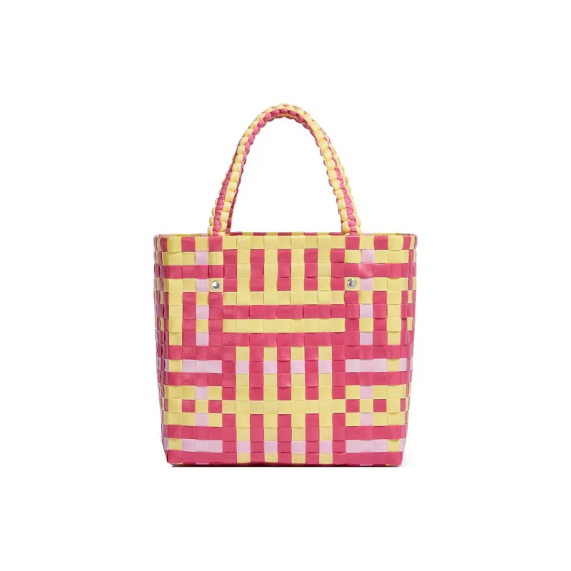 MARNI Basket Series Polypropylene Tote Bag, Shopping Bag, Handbag Regular Women's Soft Pink-3