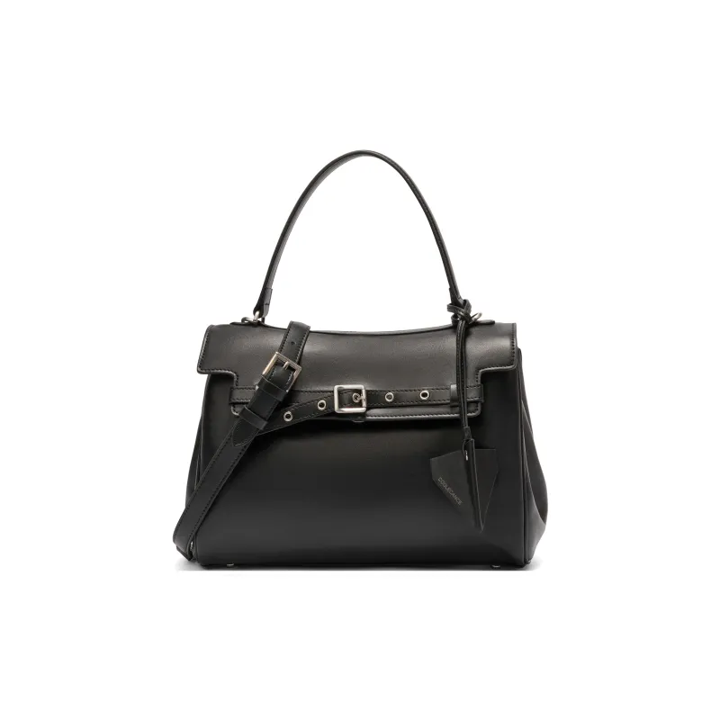 BELLE Cow Leather/Artificial Leather Handbag, Crossbody Bag Women's Black/Coffee-0