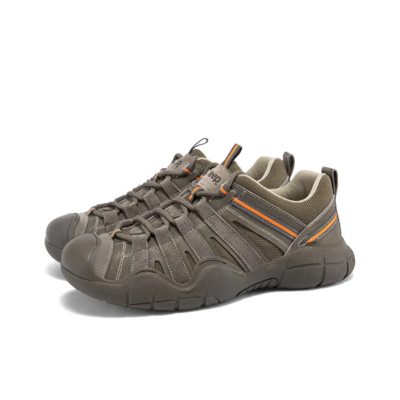 Jeep Cushioning Anti-Slip And Wear-Resistant Low-Top Outdoor Shoes Men's Gray-2