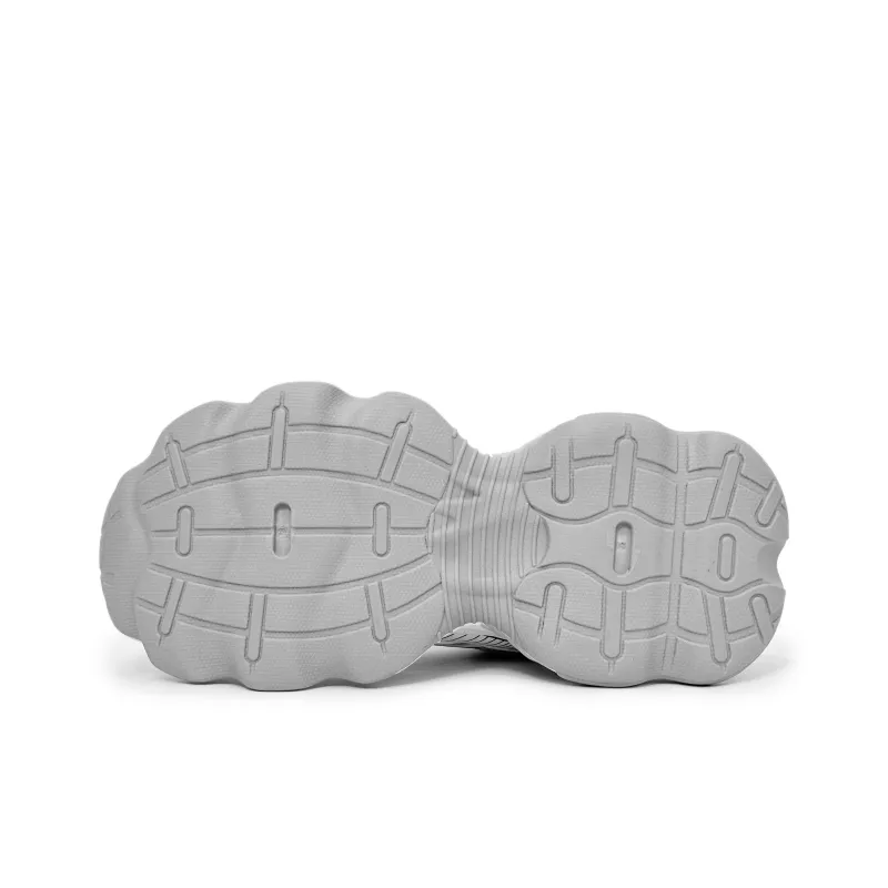 SLNU 3 Height Increasing Coverage Low Top Chunky Sneakers Men's White Gray-5