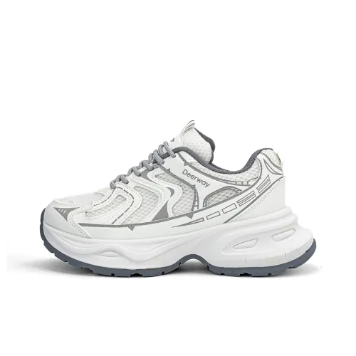 DEERWAY Chunky Sneakers Women's Low-Top Gray