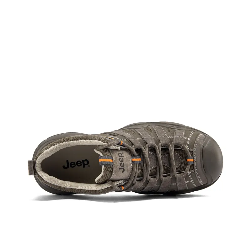 Jeep Cushioning Anti-Slip And Wear-Resistant Low-Top Outdoor Shoes Men's Gray-3