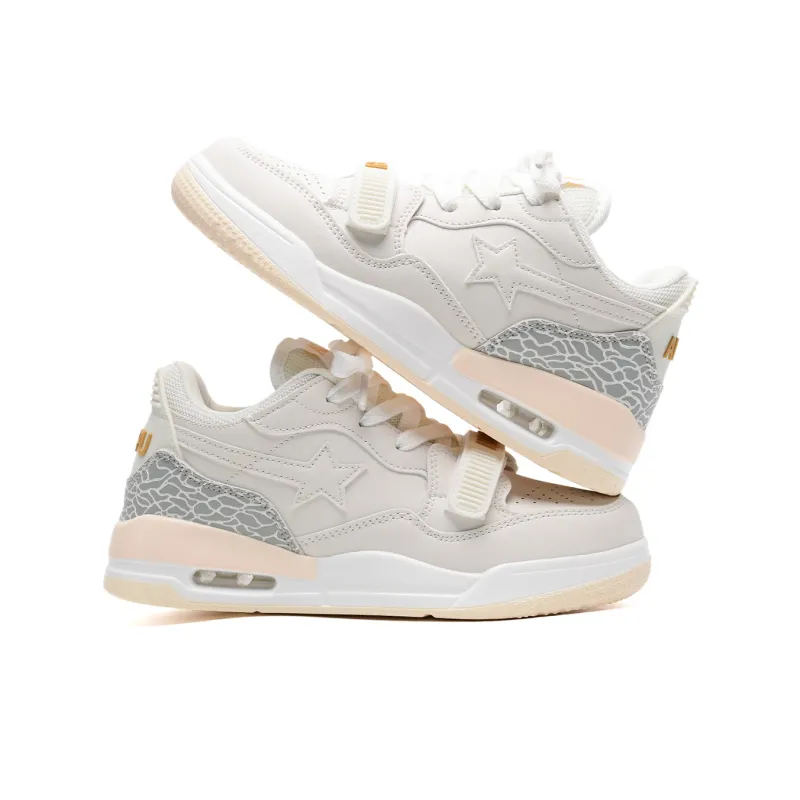 Anime Story Slip Resistant, Abrasion Resistant, Lightweight, Breathable Low Top Skateboard Shoes Unisex Milk White-2
