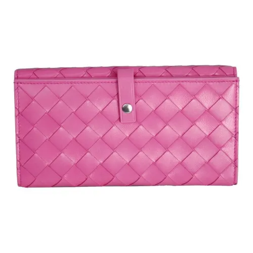 Bottega Veneta Intrecciato Lambskin Wallet Women's Pink