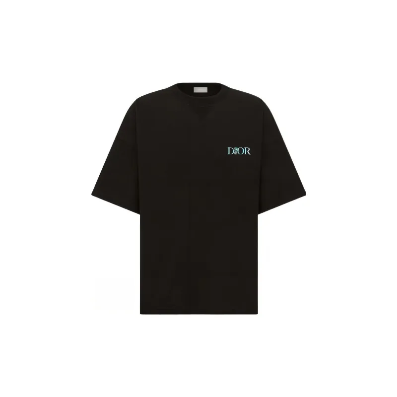 DIOR Chinese Valentine's Day Addict T Shirt Men's Black-1