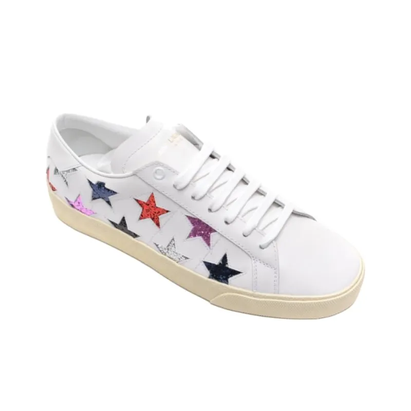 SAINT LAURENT Low Top Skateboard Shoes Men's White-2